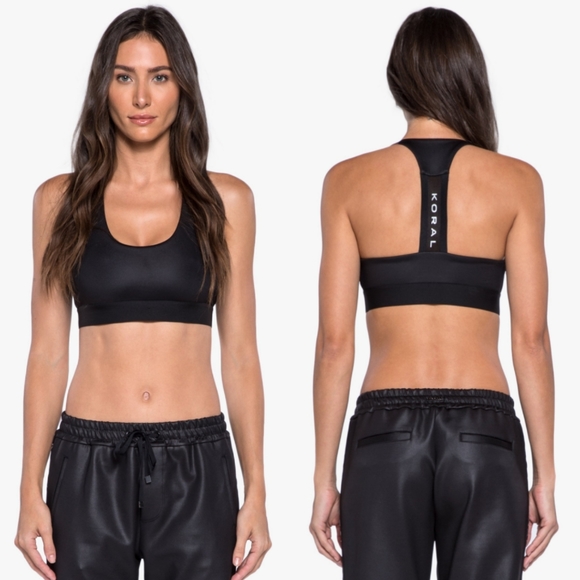 Koral Other - Koral Activewear Black Logo Kingley Sports Bra